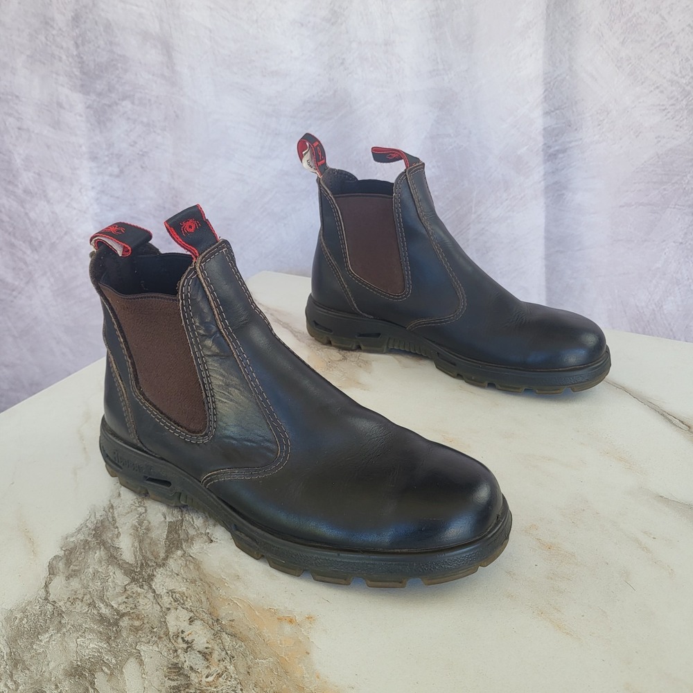 Redback Easy Escape Brown Leather Chelsea Work Boots Men's Size 10 US